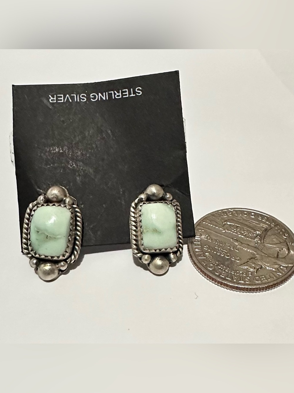 Sterling Silver Paloma Turquoise Stud Earrings